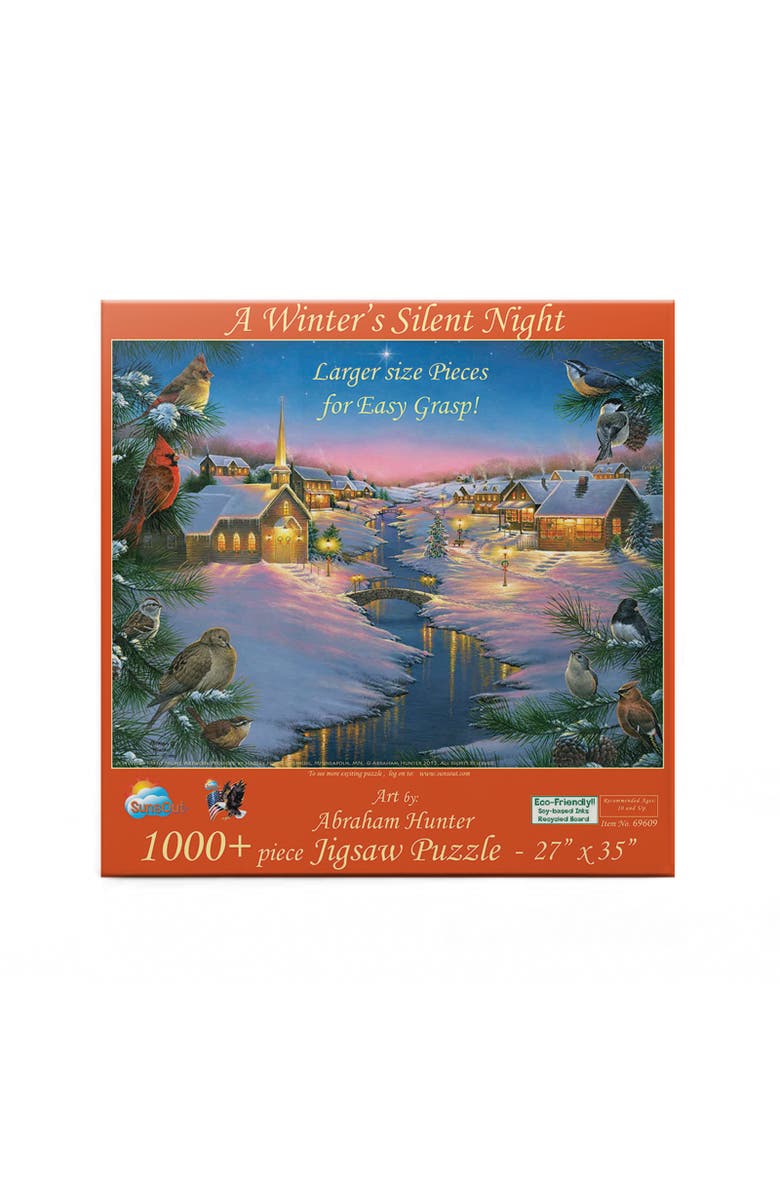 Sunsout A Winter's Silent NIght 1000 piece Jigsaw Puzzle for Adults Large Pieces, Alternate, color, Multicolor