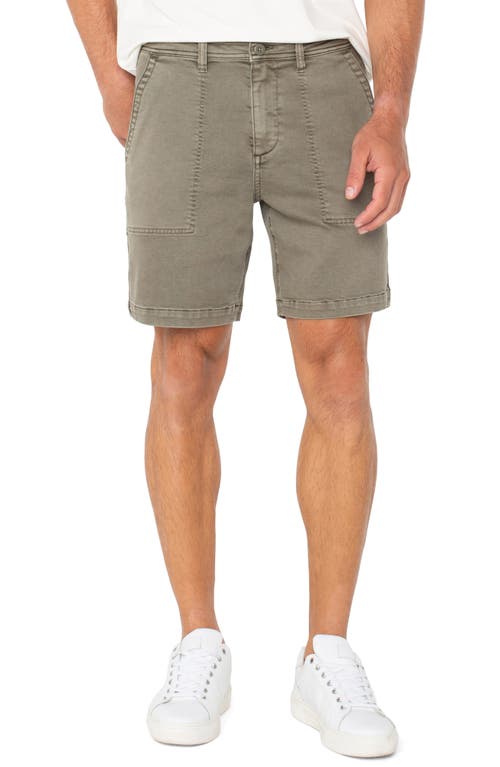 Liverpool Los Angeles Stretch Cotton Shorts In Pewter Green