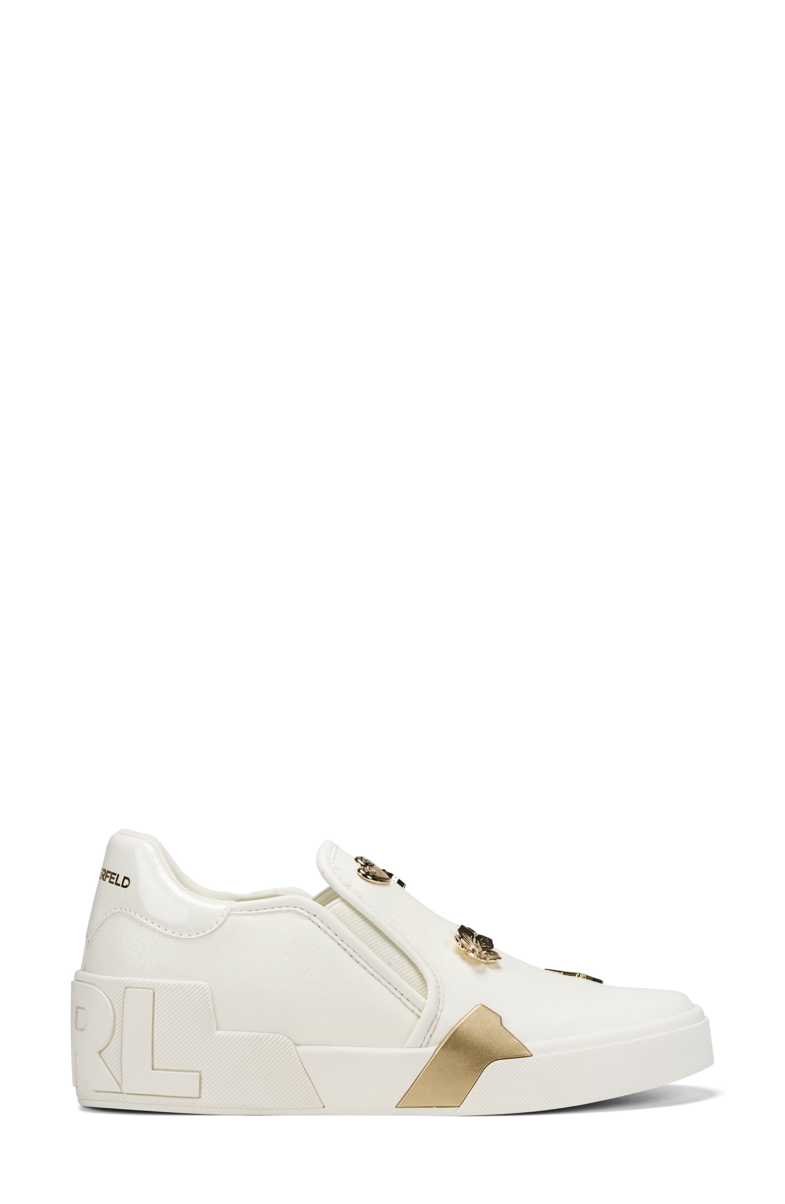 Maude Flirt Charm Embellished Slip-On Sneaker, Alternate, color, CREAM