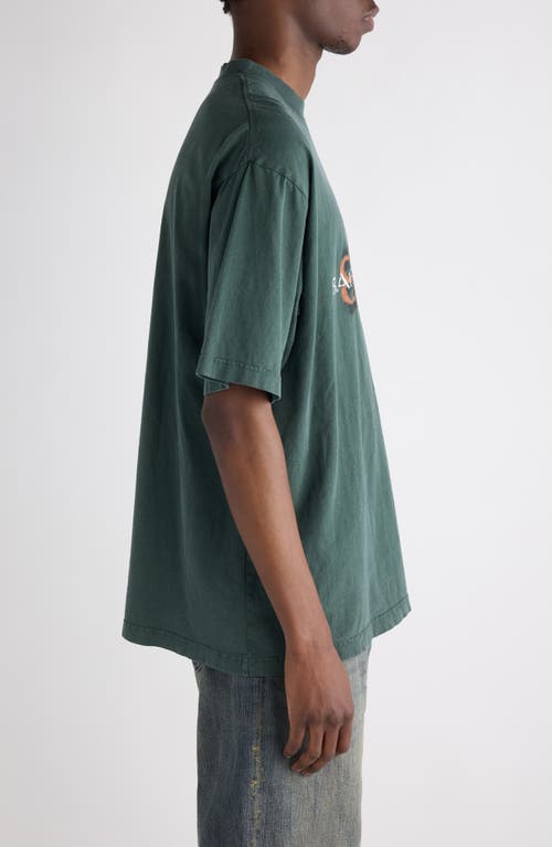 Balenciaga Short Sleeve Graphic Print T-shirt In Green