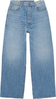 Fortela Jaron Wide-Leg Bleach Wash Denim Trousers