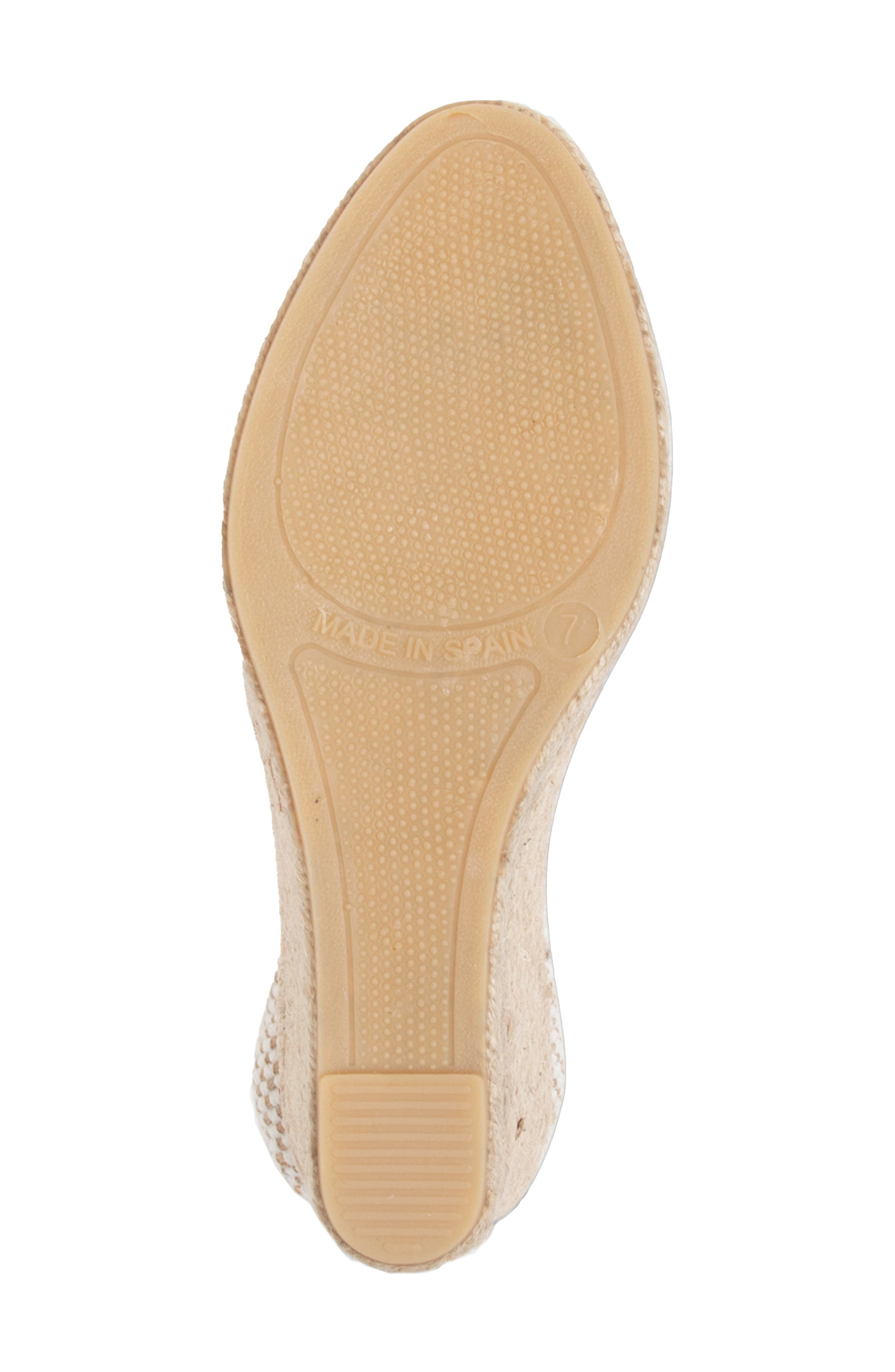 patricia green Gwen Frayed Espadrille Wedge Sandal, Alternate, color, White