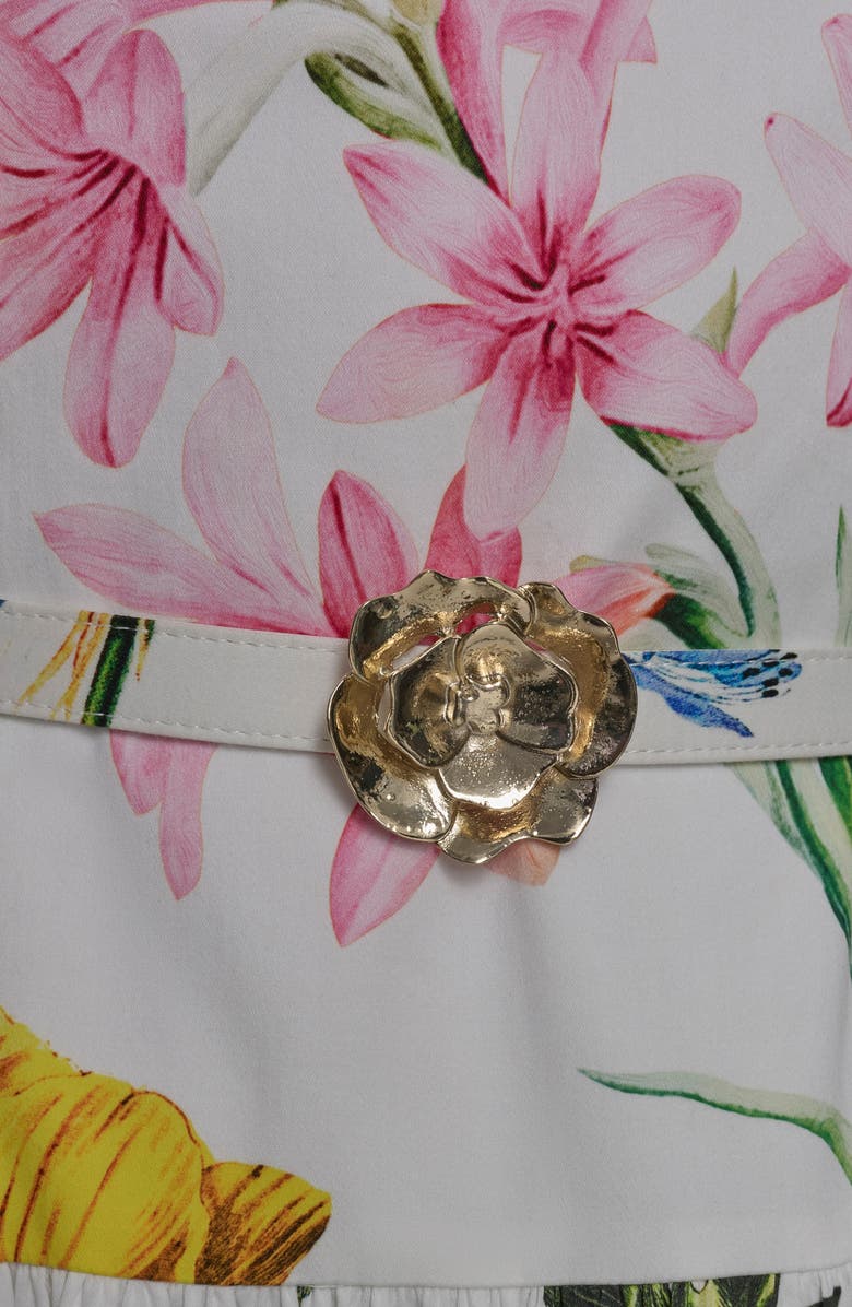 KARL LAGERFELD Print Cotton Midi Dress, Alternate, color, Soft White Multi