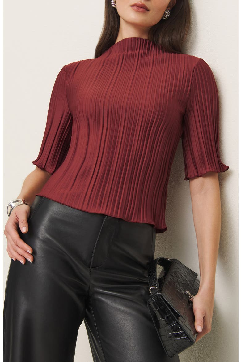 Spencer Knit Top, Main, color, BURNT RED