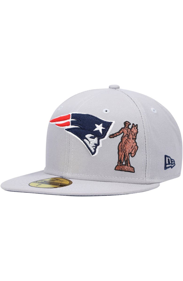New Era Men's New Era Gray New England Patriots City Describe 59FIFTY Fitted Hat, Main, color, 