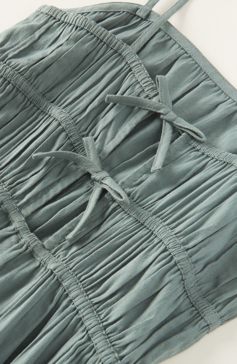 Treasure & Bond Kids' Bow Strap Jumpsuit, Alternate, color, Green Balsam