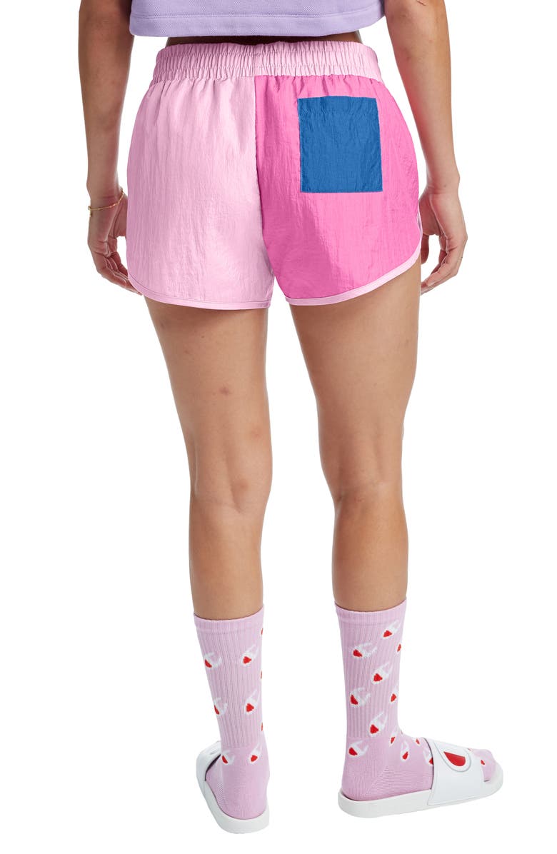 Champion Colorblock Crinkle Nylon Shorts, Alternate, color,