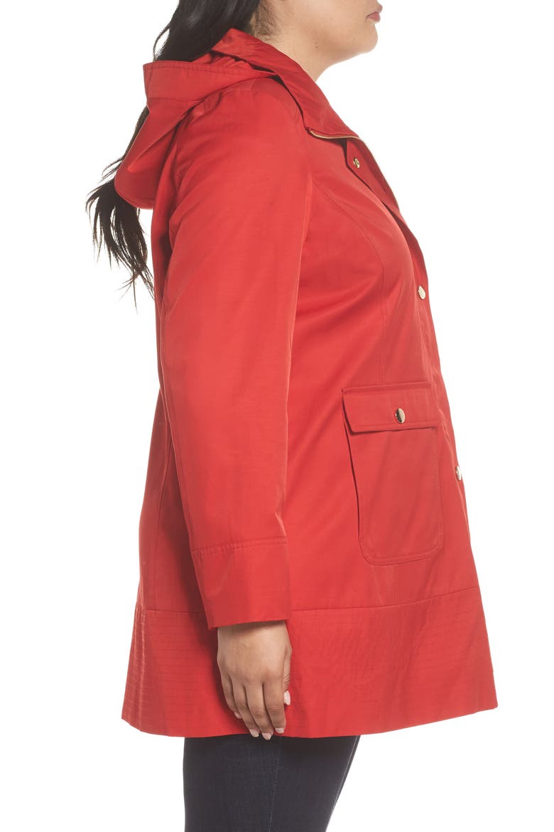 Hooded Rain Jacket, Alternate, color, RED