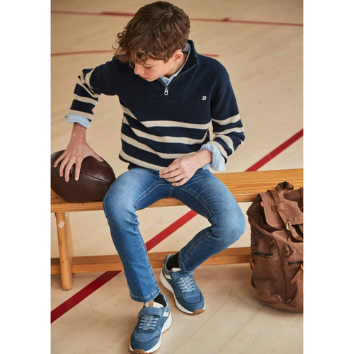 Mayoral Basic Fitted Jeans In Blue