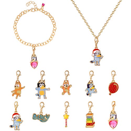 Bluey 12-piece Jewelry Set With Necklace And Bracelet Chains In Multi