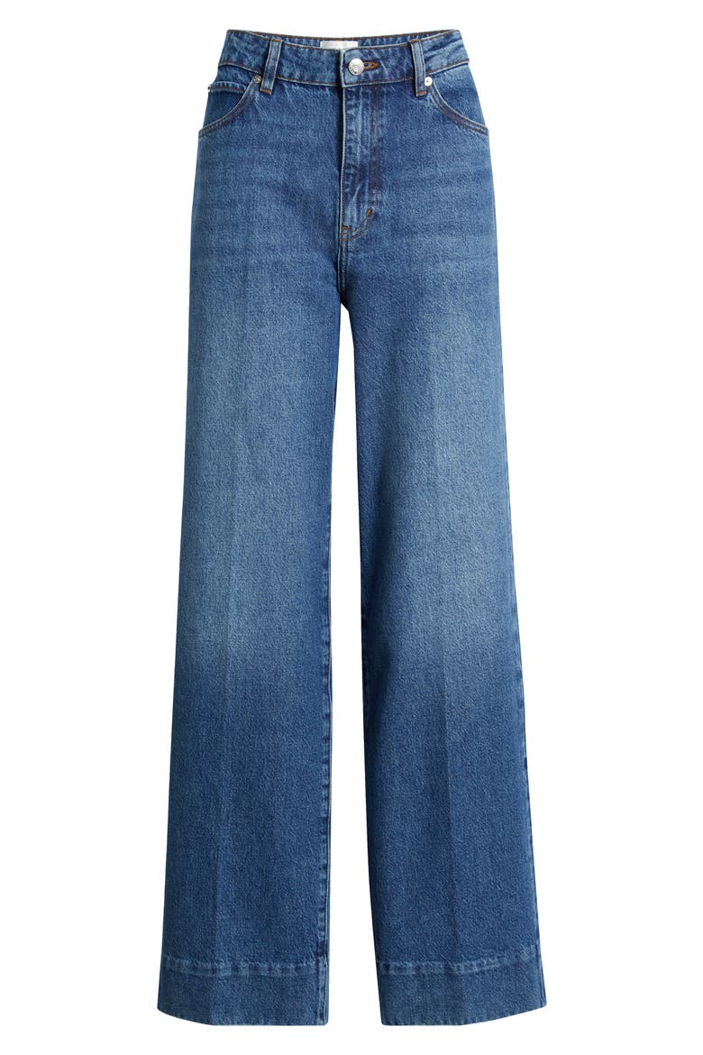The Streamline High Waist Straight Leg Jeans, Alternate, color, SWAN