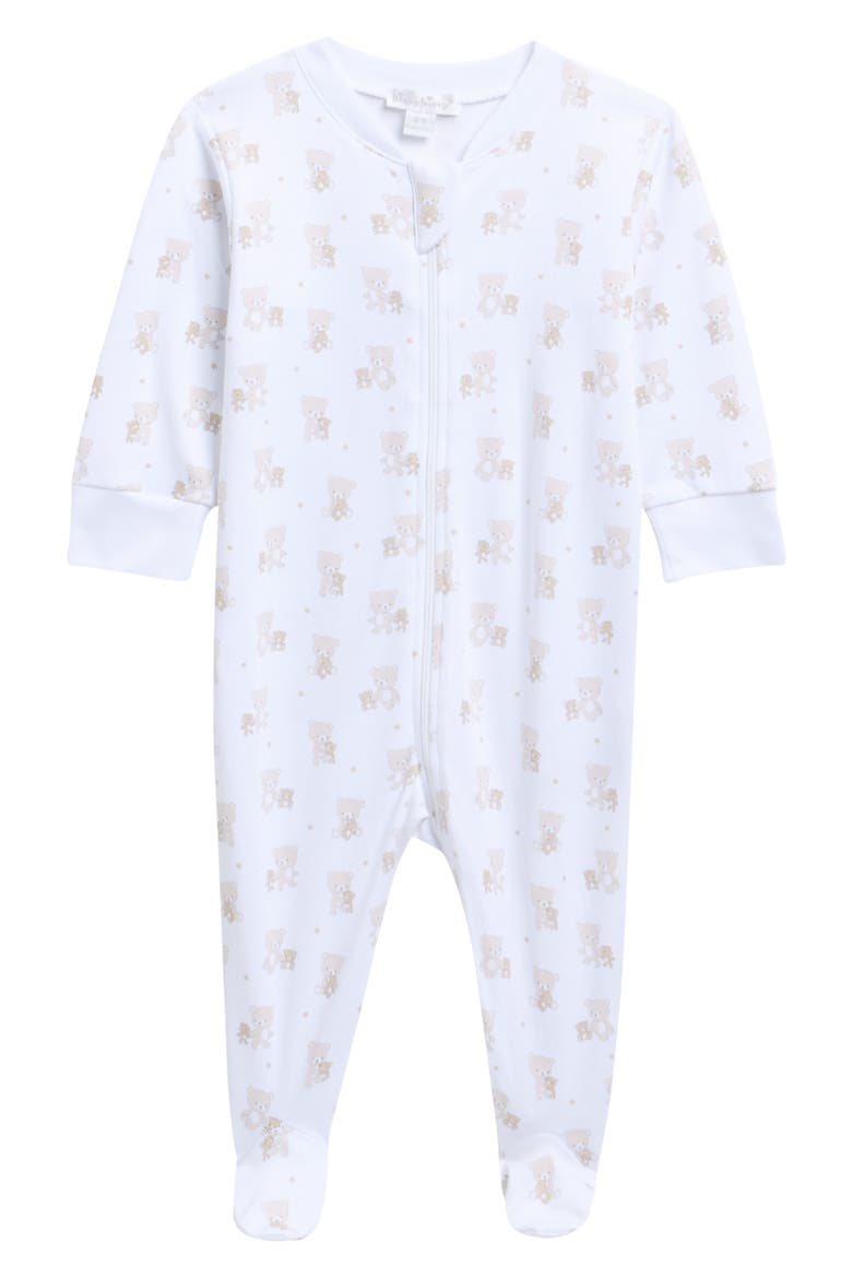 Print Pima Cotton Footie, Main, color, TAN