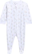 Kissy Kissy Print Pima Cotton Footie
