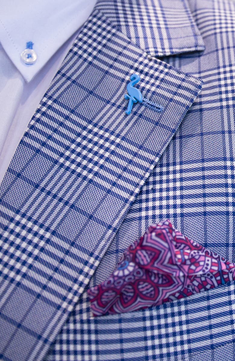 TailorByrd Textured Plaid Sport Coat, Alternate, color, Royal