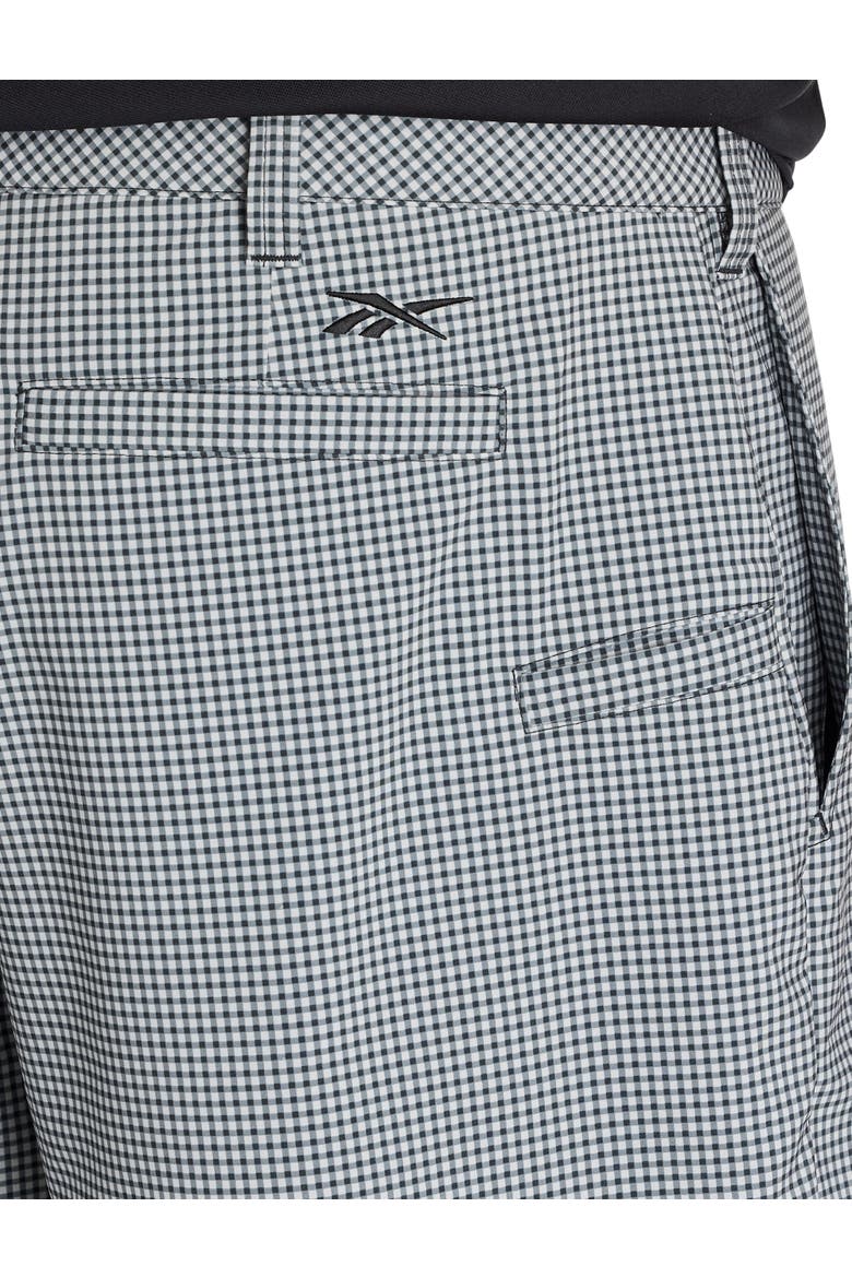 Big & Tall Performance Plaid Golf Shorts, Alternate, color, Grey