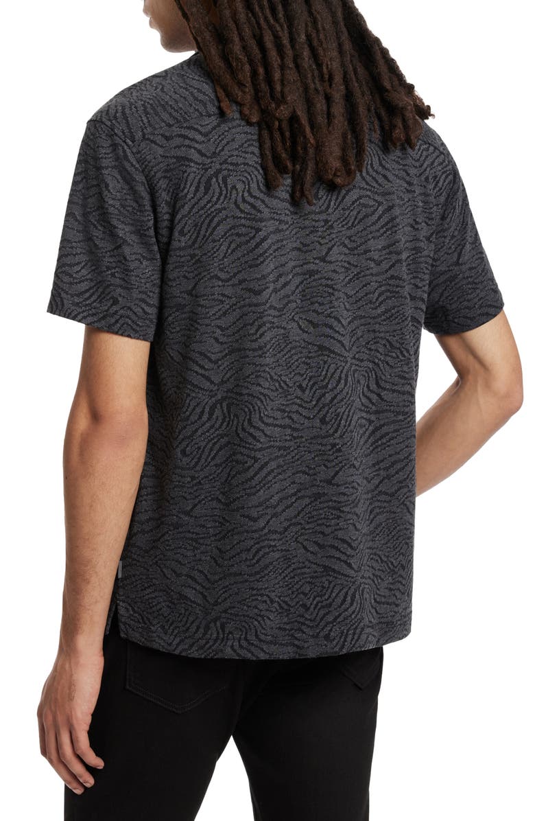 John Varvatos Lawrence Camp Collar Short Sleeve Button-Up Shirt, Alternate, color,