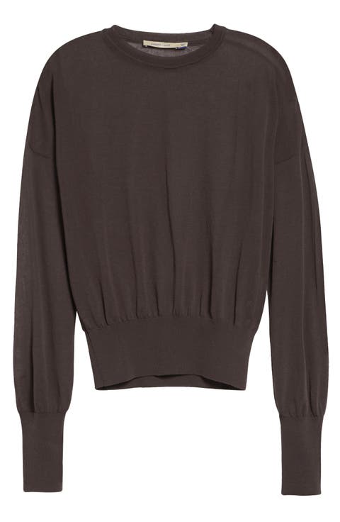 Leds Sheer Organic Cotton Blend Sweater