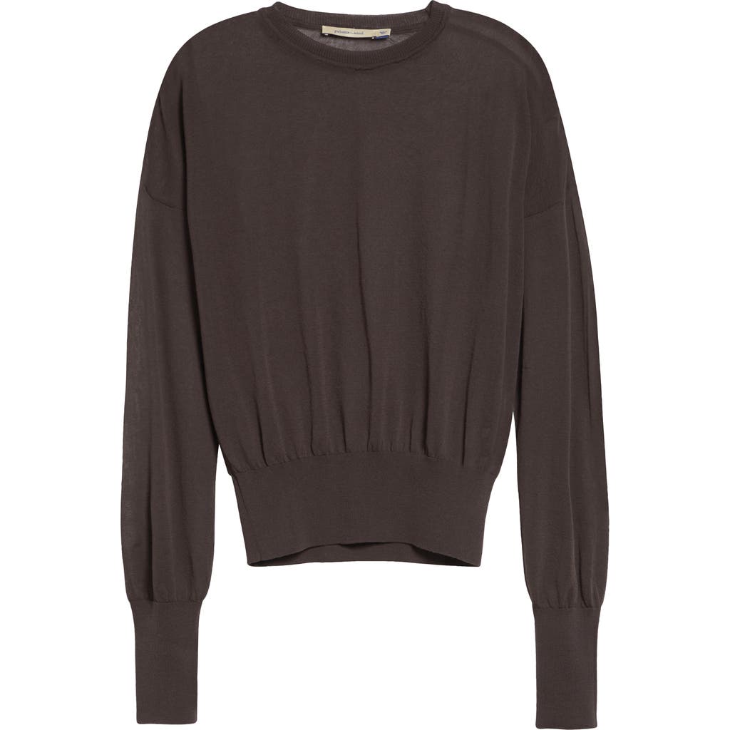 Paloma Wool Leds Sheer Organic Cotton Blend Sweater In Brown