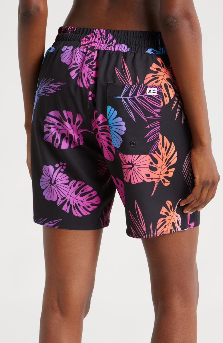 TomboyX Heritage 7-Inch Board Shorts, Alternate, color, Tropadelic