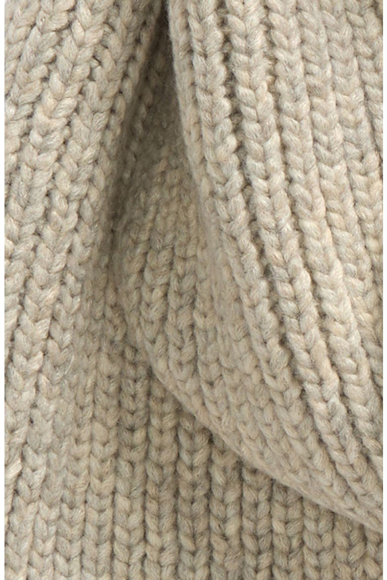 Chunky Rib Scarf, Alternate, color, LIGHT GREY