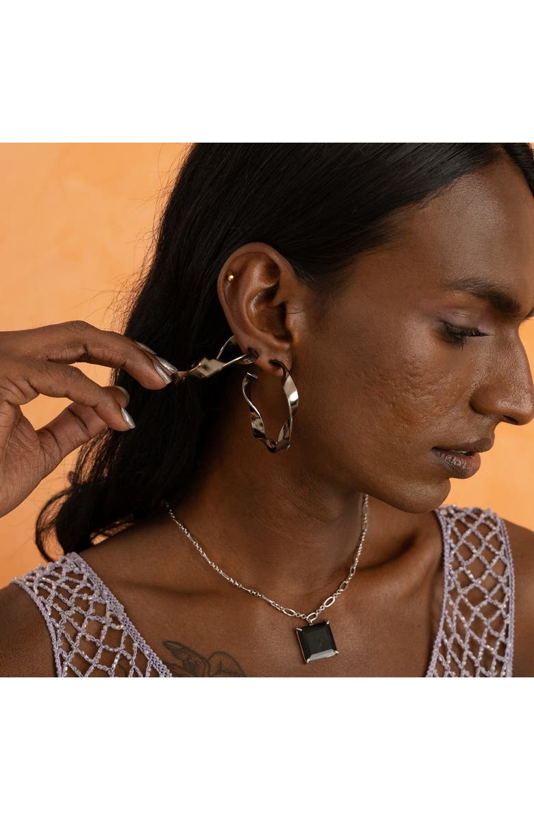 Dhwani Bhansal BLANCO PENDANT, Alternate, color, White Rhodium Plated