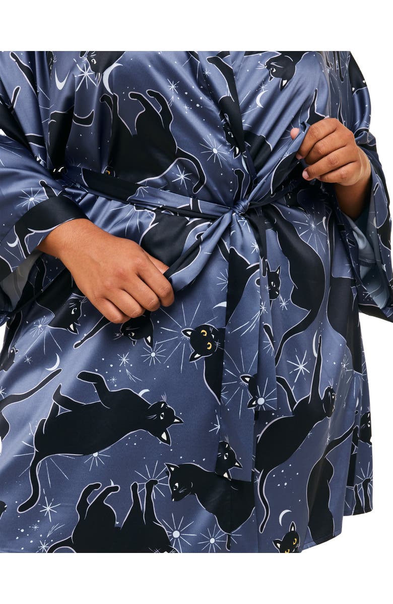 Adore Me Izabella Robe, Alternate, color, Convo Blue