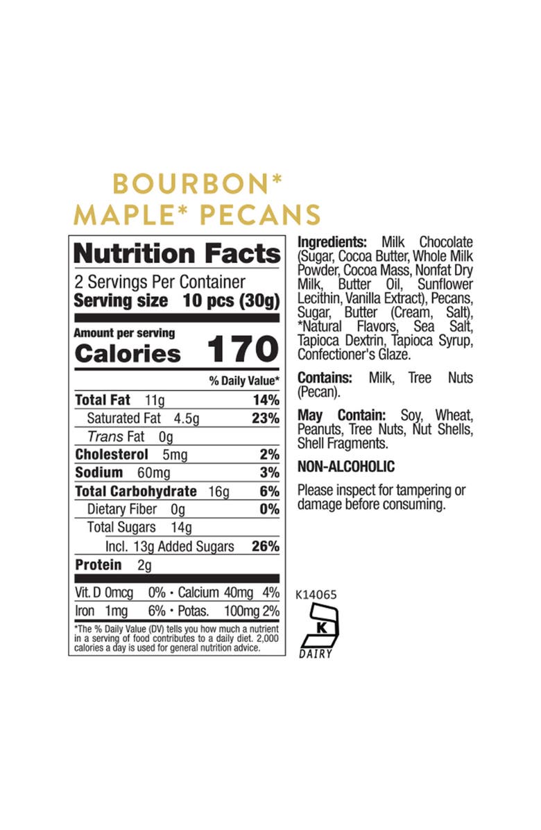 sugarfina Bourbon Maple Pecans Set of 3 Candy Cubes, Alternate, color,