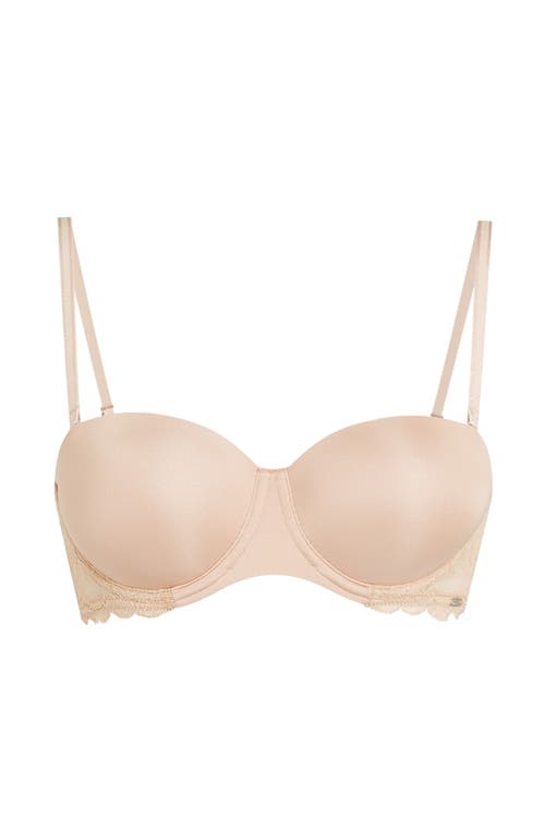 Hunkemoller Hunkemöller Angie Padded Strapless Underwired Bra In Neutral