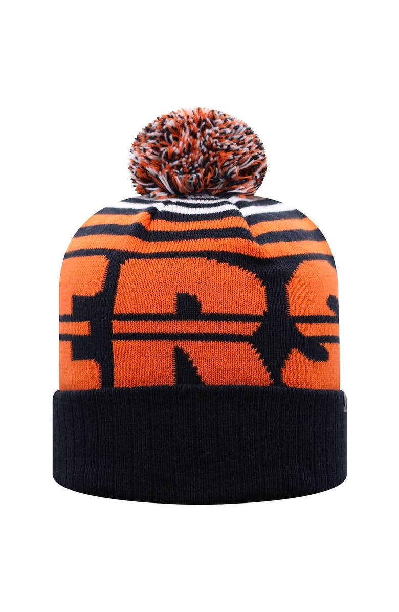 TOP OF THE WORLD Men's Top of the World Navy/Orange Auburn Tigers Colossal Cuffed Knit Hat with Pom, Alternate, color, Navy