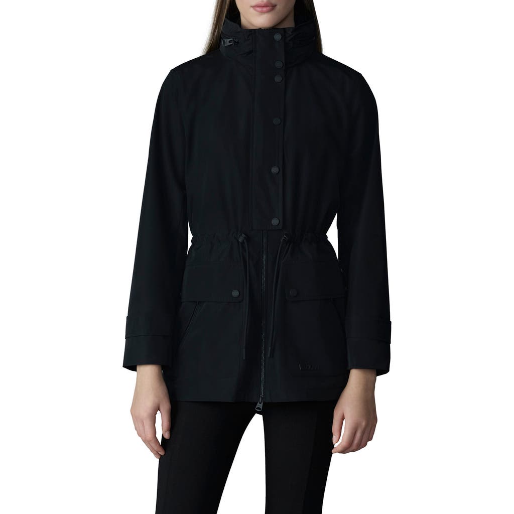 Mackage Keryn Mid-length Rain Jacket In Black