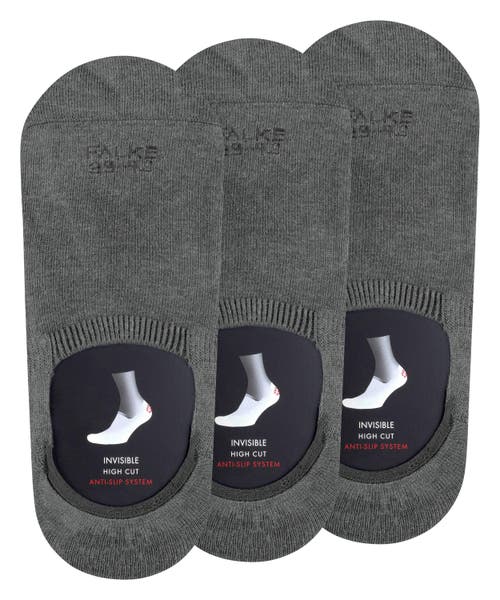 Falke Step Cotton 3-pack High Cut No Show Socks In Gray