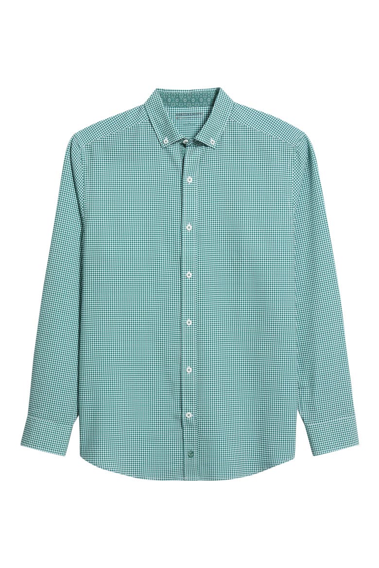 XC+™ Performance Game Day Gingham Button-Up Shirt, Alternate, color, GREEN