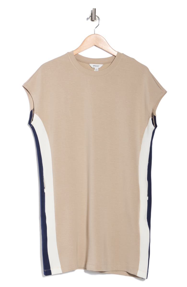 SPANX<sup>®</sup> AirEssentials Colorblock Minidress, Main, color, Ashwood/ Powder/ Timeless Navy