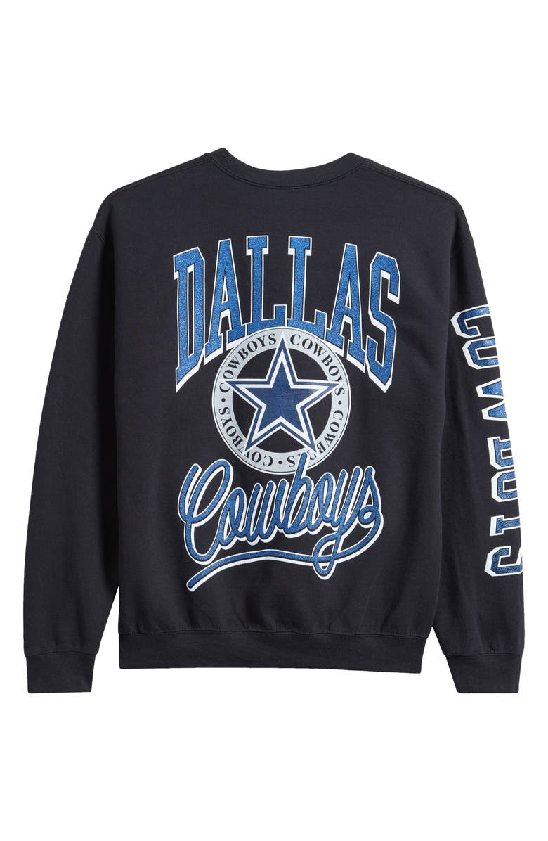 Junk Food Cowboys Glitter Cotton Blend Sweatshirt, Alternate, color, Black