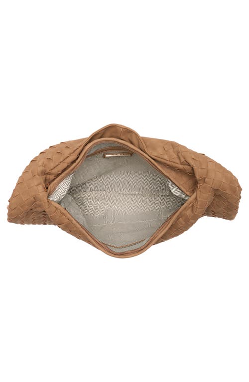 Urban Expressions Handbags Woven Faux Suede Shoulder Bag In Brown