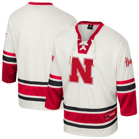 Men's Colosseum Cream Nebraska Huskers Puck Proud Fashion Hockey Jersey