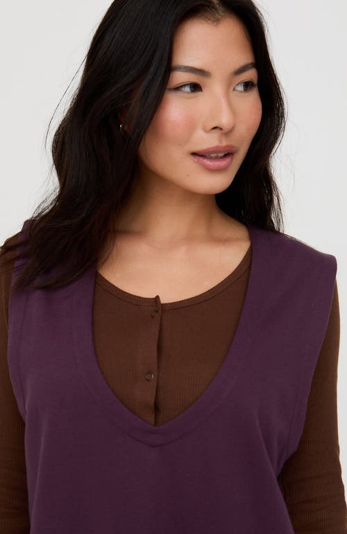 Turtledove London Organic Cotton Quinn Dress In Purple