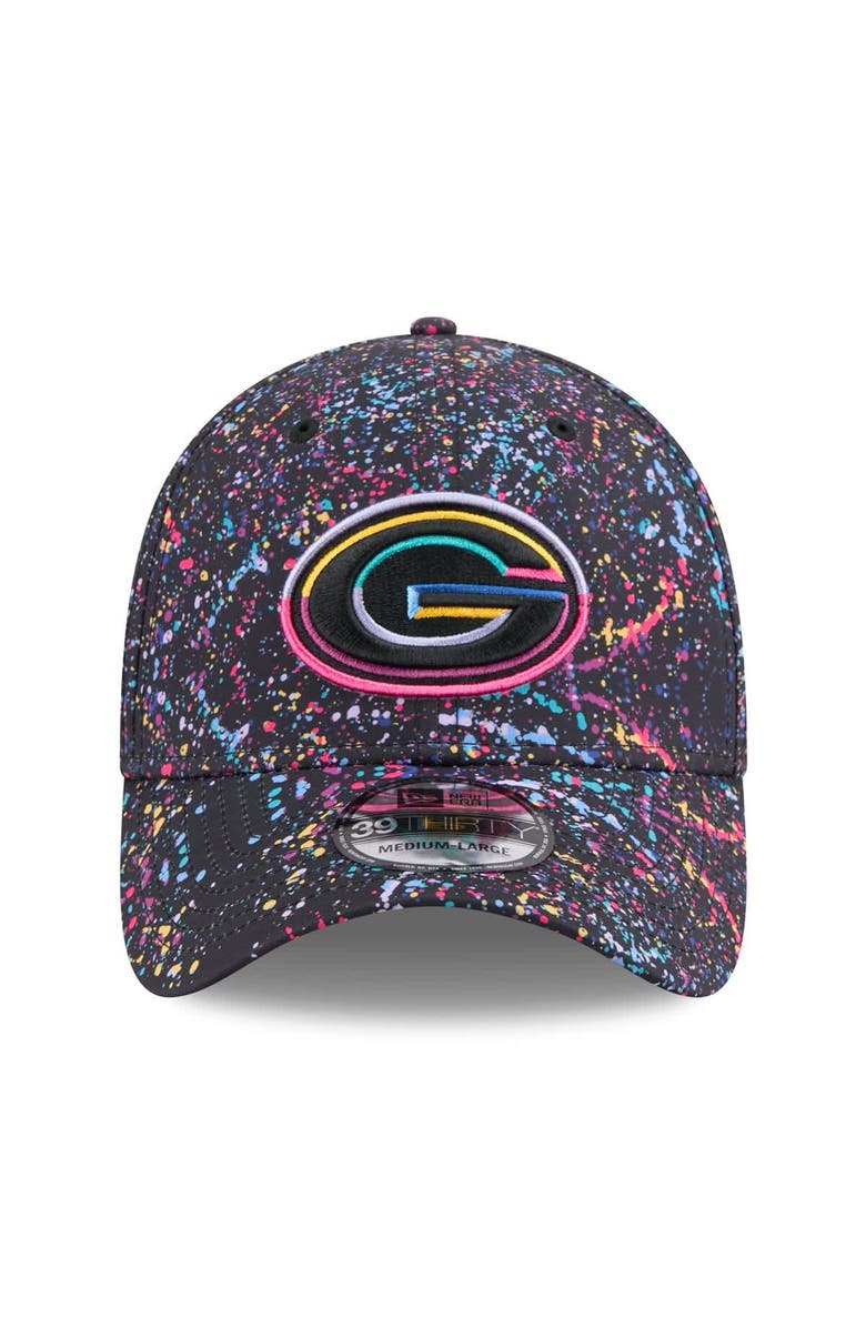 New Era Men's New Era  Black Green Bay Packers 2025 NFL Crucial Catch 39THIRTY Flex Hat, Alternate, color, Black