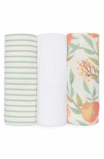 Peach Theme 3-Pack Assorted Swaddle Blanket Set