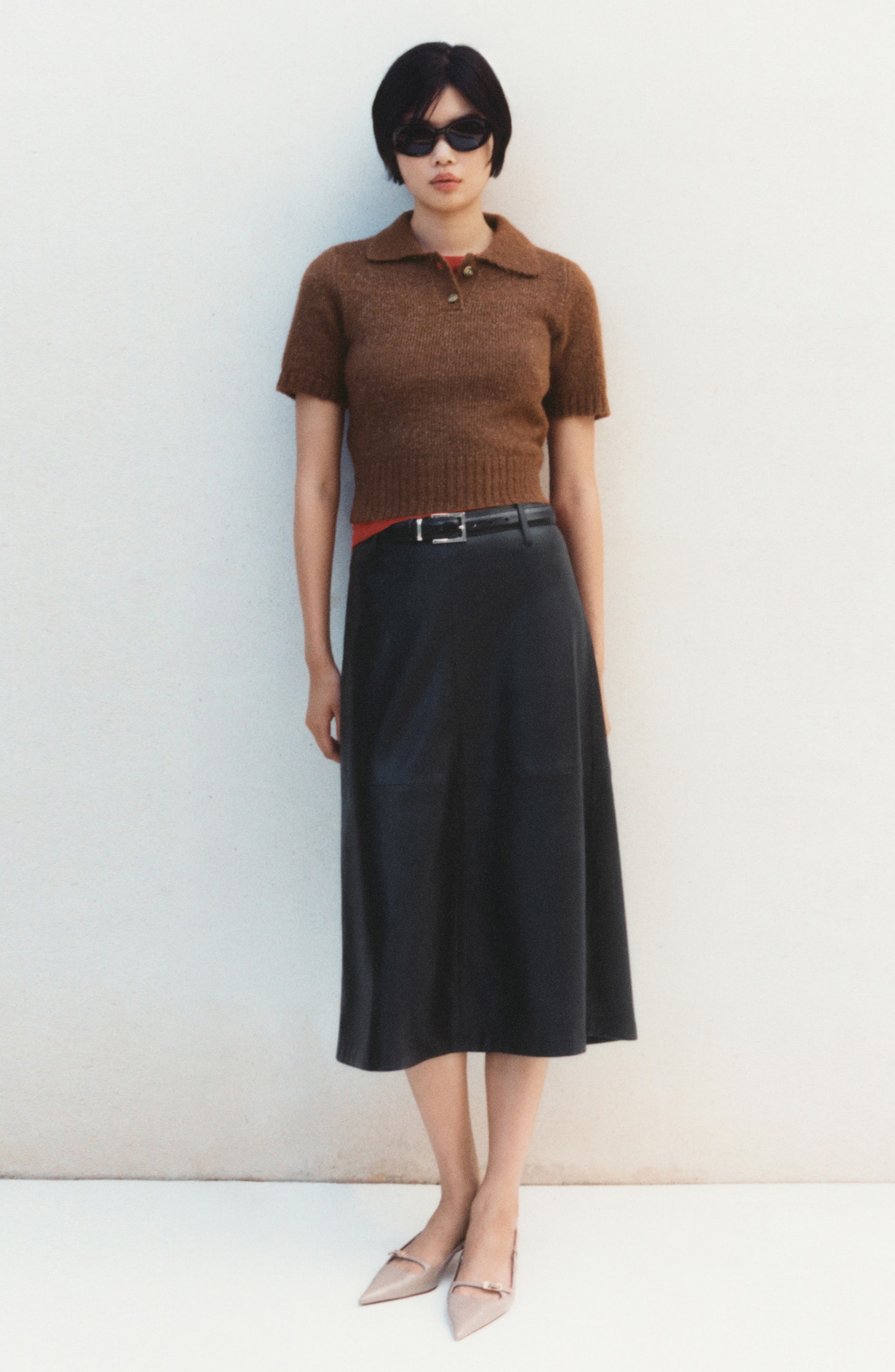 Crop Polo Sweater - image 2