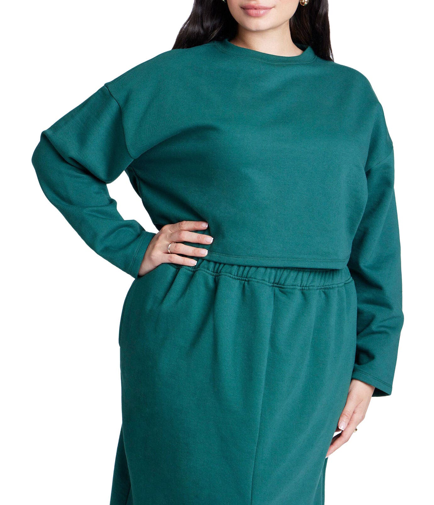 Oversized Cropped Sweatshirt