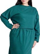 ELOQUII Oversized Cropped Sweatshirt