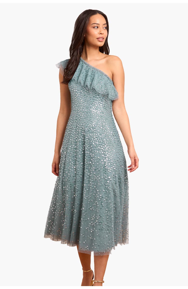 Needle & Thread Dappled Sequin Ballerina Dress, Main, color, Thistle Blue