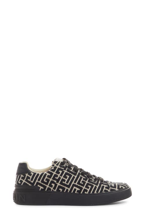 Balmain B-court Monogram Jacquard Low Top Sneaker In Multi