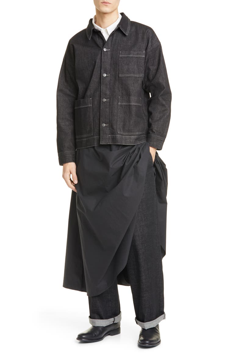 Organic Cotton Circle Skirt (Nordstrom Exclusive), Alternate, color, BLACK