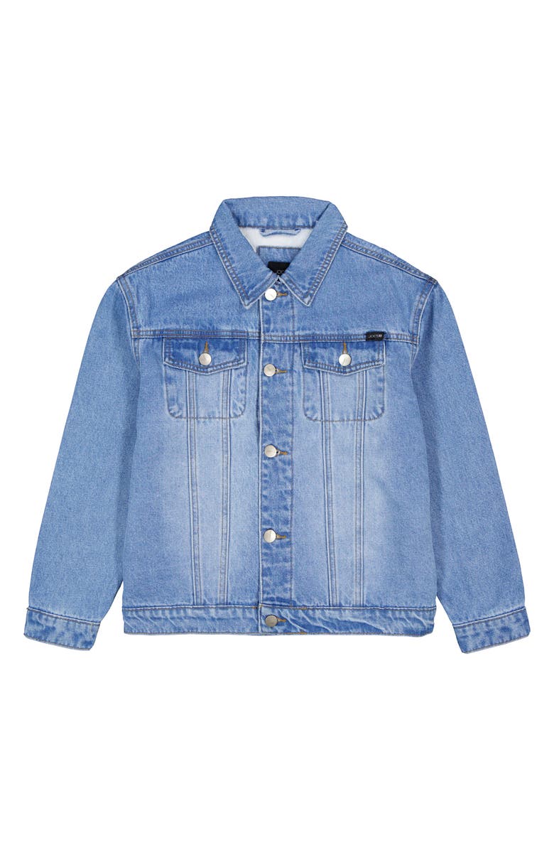 Joe's Jeans Kids' Lined Denim Trucker Jacket, Main, color, Light Wash