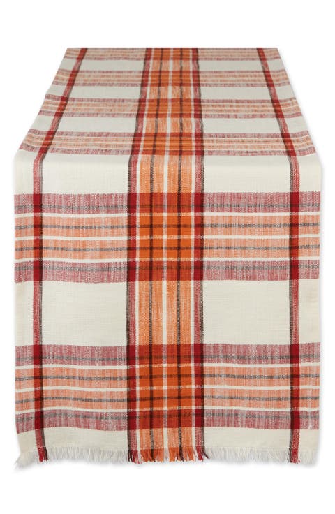 Pumpkin Spice Plaid Table Runner
