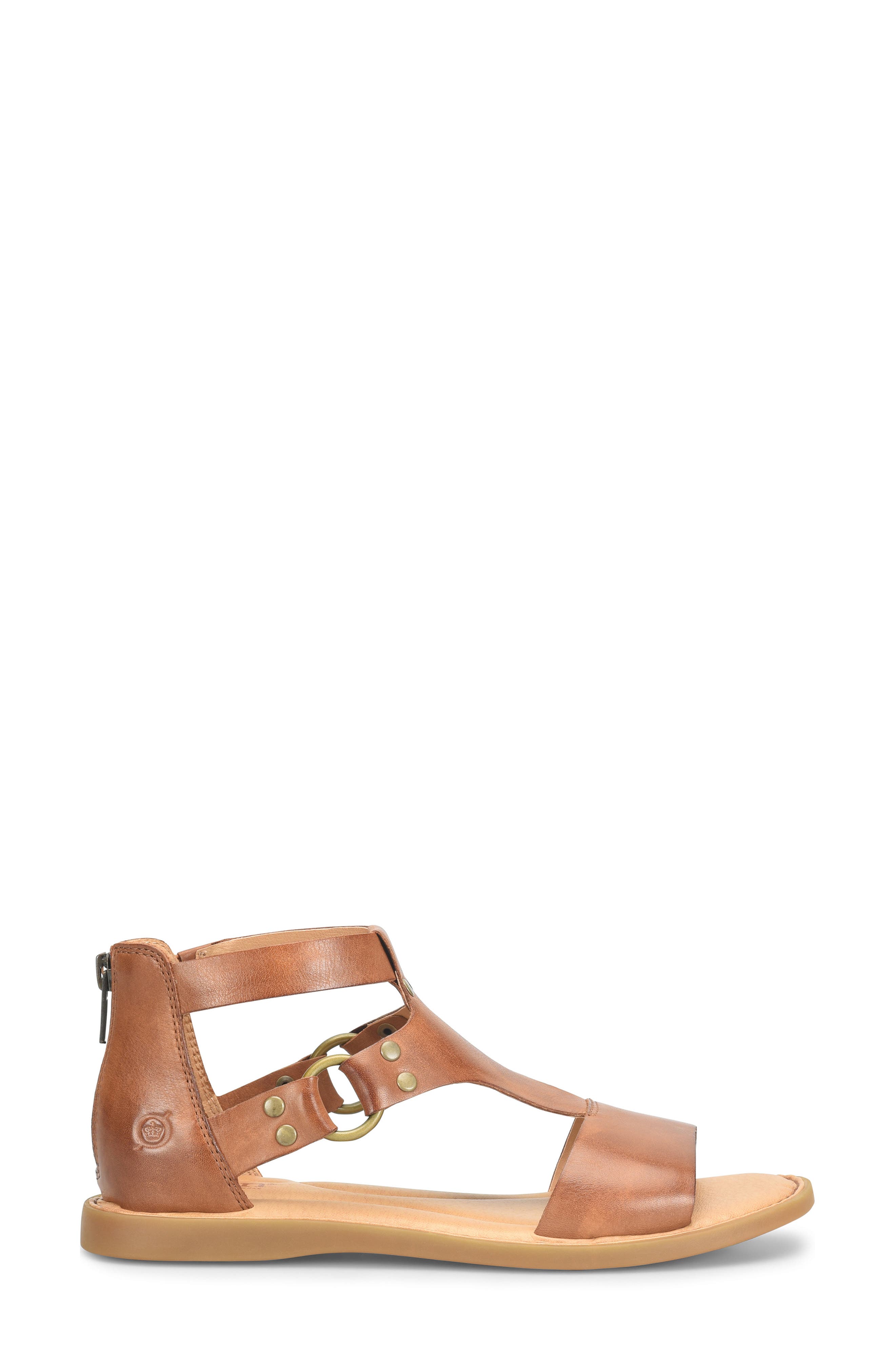Indi Ankle Strap Sandal, Alternate, color, BROWN LEATHER