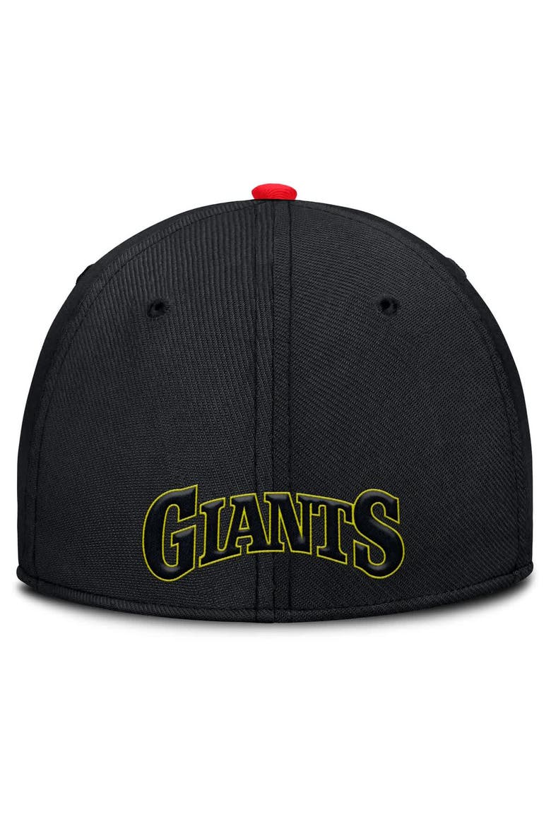 Men's Nike Crimson/Black San Francisco Giants Neon 90s Rise SwooshFlex Hat, Alternate, color, Crimson