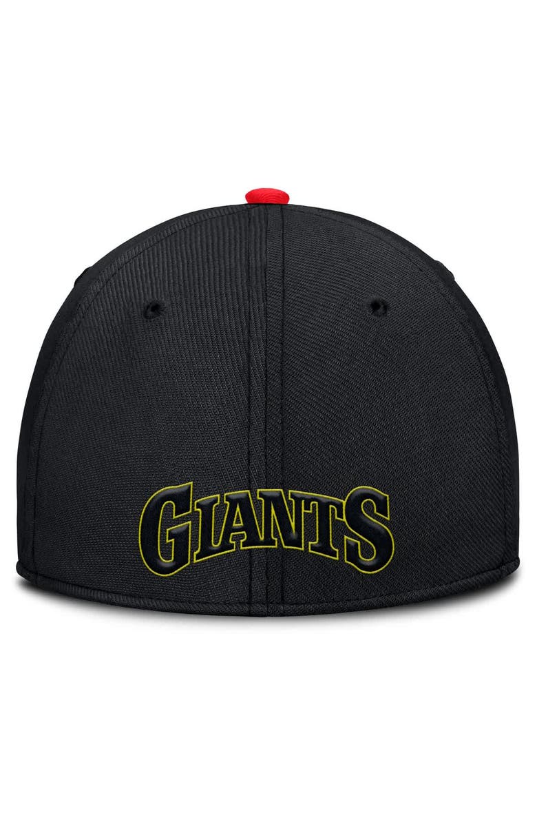 Nike Men's Nike Crimson/Black San Francisco Giants Neon 90s Rise SwooshFlex Hat, Alternate, color, Crimson